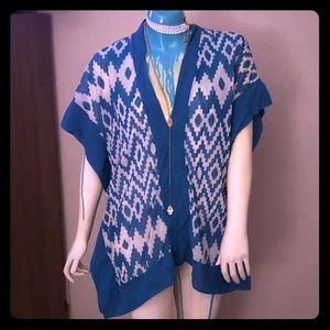 Sheer Mesh Flowing V-Neck Tunic Top (EUC)